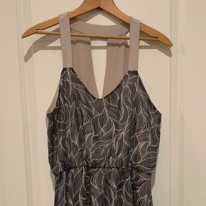 Navy & Cream/Tan Dress